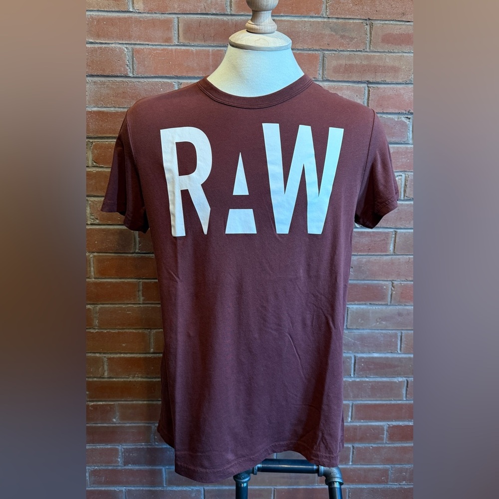 G-Star Maroon RAW Graphic Tee
